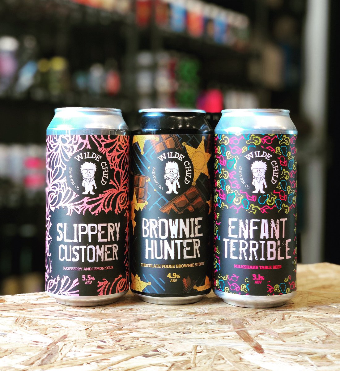 CasparsBottles's tweet photo. Getting ready for the weekend with a few @WildeChildBeer cans 👍👍👍 open until 8pm! #drinklocal #shoplocal #leedsbeer #wildechildbrewing https://t.co/uJU8F6UaPQ
