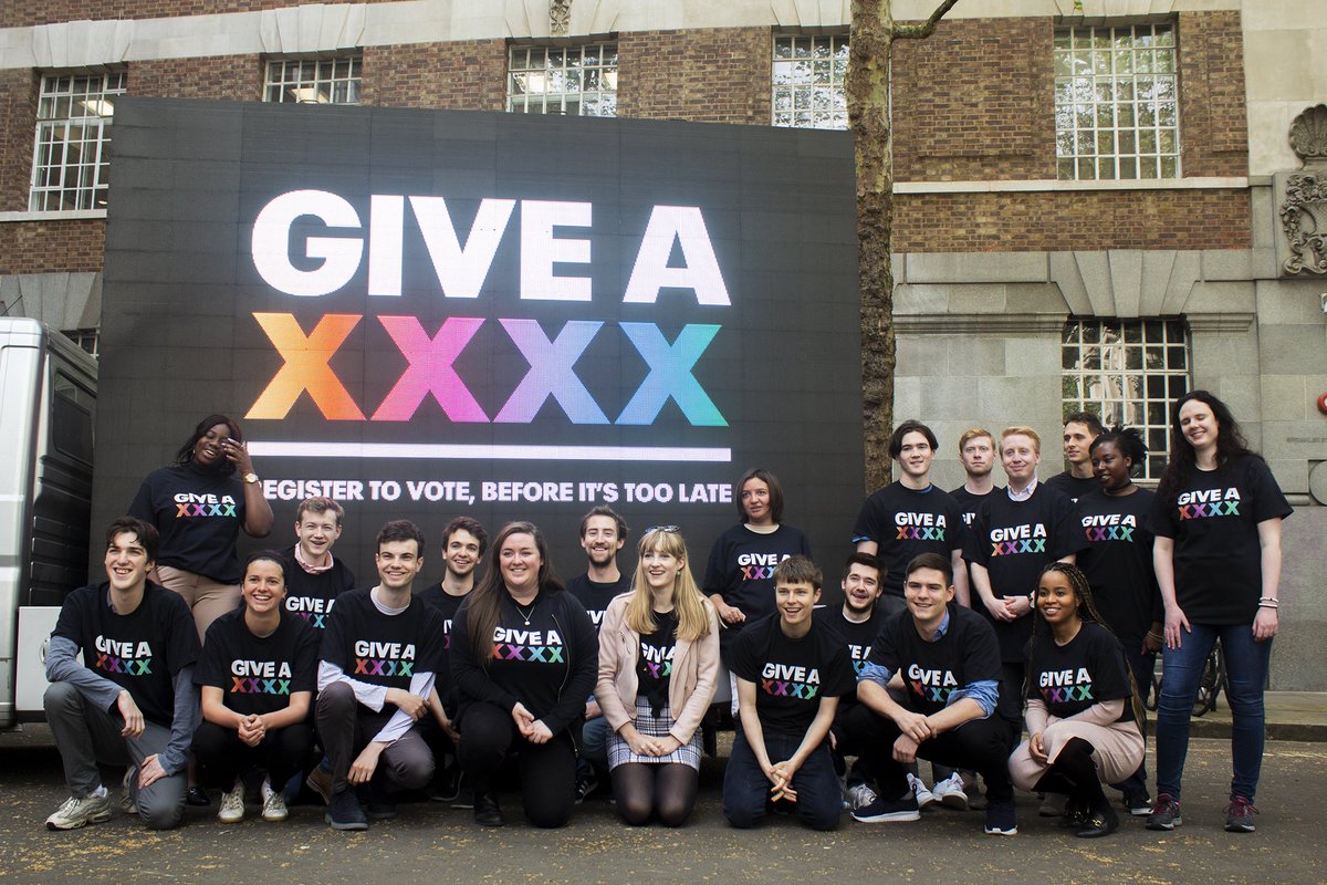 vfyf2019's tweet image. Young people give a XXXX !

This morning we launched the #GiveAXXXX campaign encouraging young people from across the political spectrum to make their voice heard.

Register to vote here ➡️ vfyf.co.uk