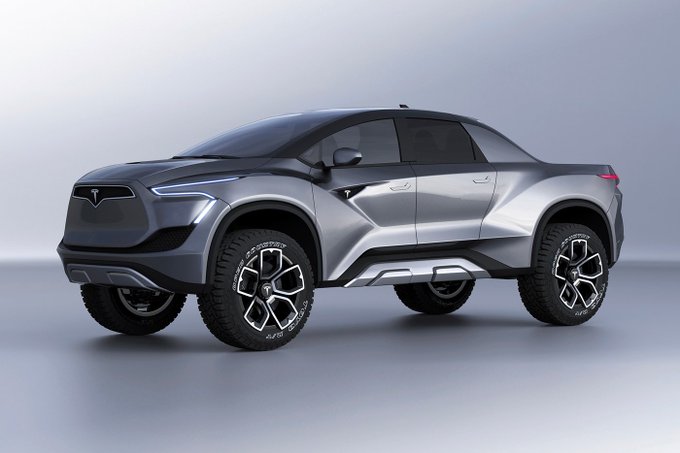 Tesla Cybertruck Pickup Renderings Versus Reality