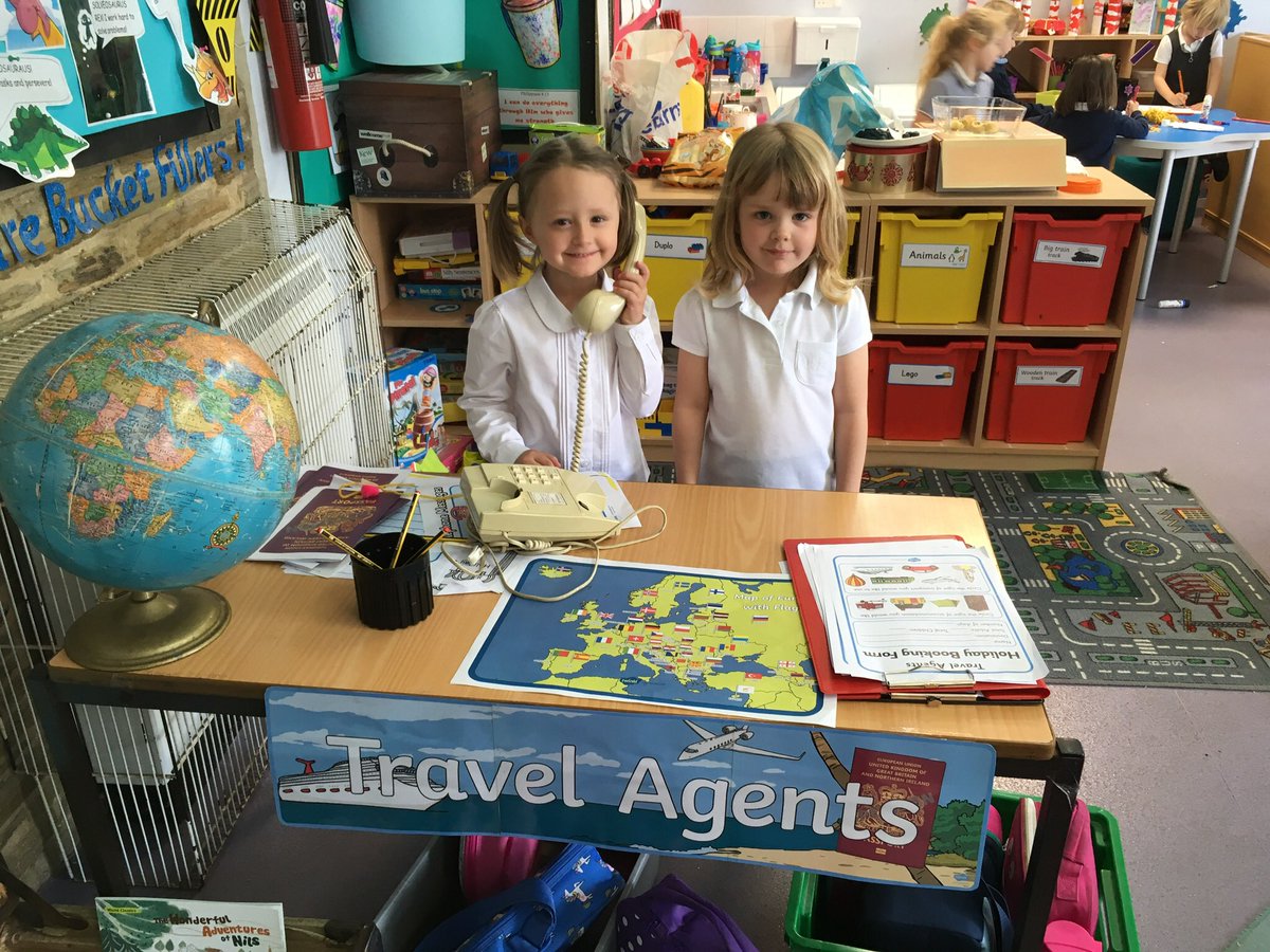 Exploring the world with our Travel Agents in Start Point. #eyfs #geographyskills #explorers