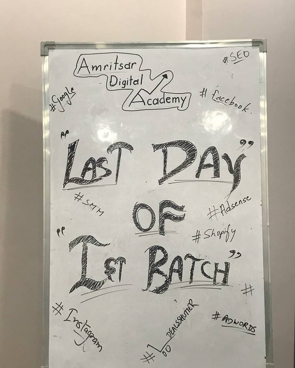 AmritsarAcademy's tweet image. The first batch of ADA digital marketing course successfully completed.
Last day celebration 🎉🎊🎁
.
.
#Ada #firstbatch #batchcompletion #DigitalMarketingCourse #enjoy #celebration #Opportunities #cakecutting #happyfaces #students #future #career