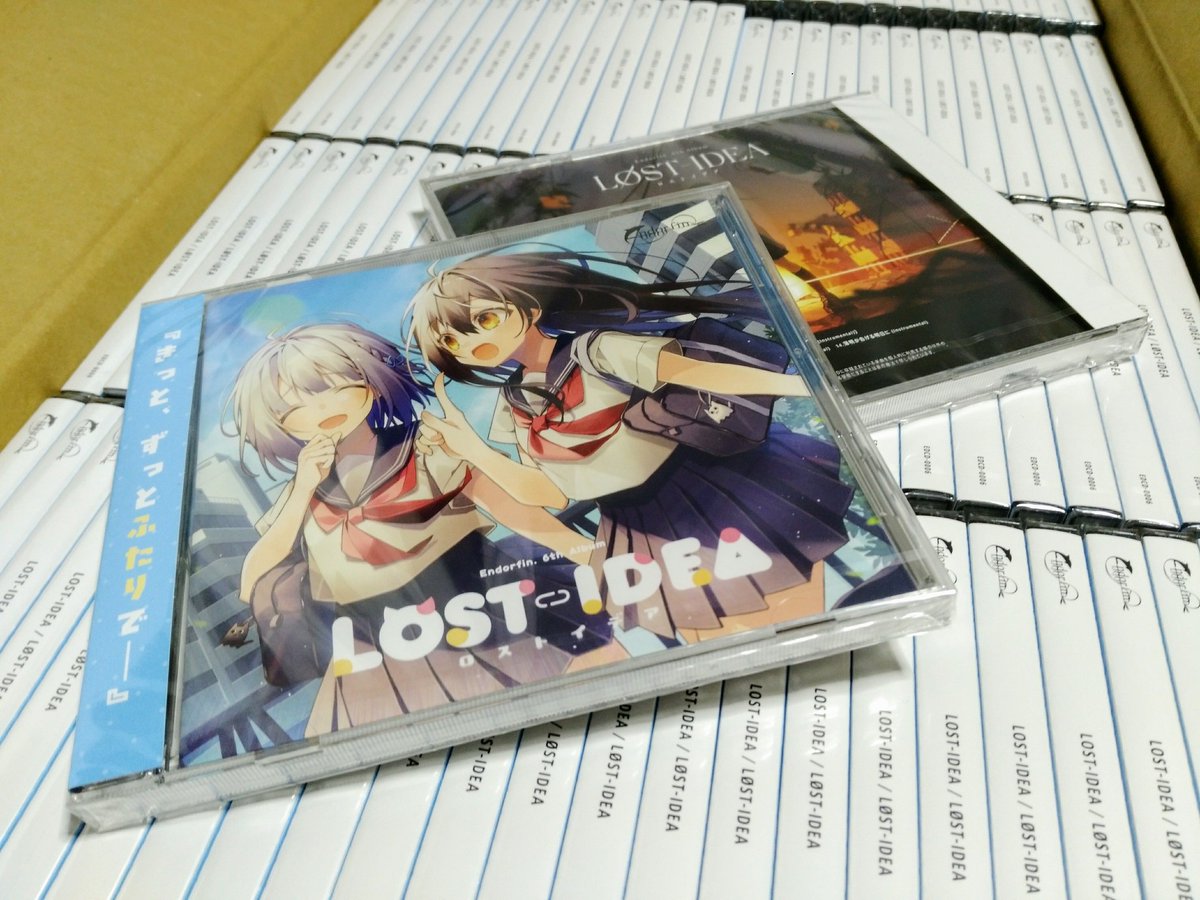 endorfin31's tweet photo. 新譜LOST-IDEA、無事にプレスを終え手元に届きました!
明後日M3にて皆様にお手に取って頂けるのを楽しみにしております…!🐬 #lostidea https://t.co/Wp2pf8WRt1
