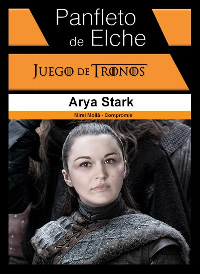 panfleto_elche's tweet photo. Hoy @panfleto_elche especial Juego de Tronos: elecciones municipales de Elche.

Arya Stark. https://t.co/ac5QArZM1X