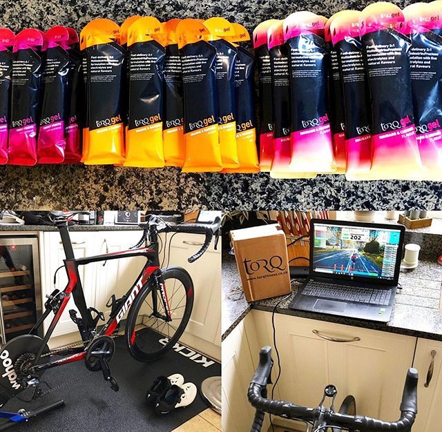 AlexMurrayPT's tweet photo. Putting in the hours on the new bike with her first session on the @wahoofitnessofficial kickr turbo training today! 🚴‍♂️⠀
⠀
Interruptions to turbo workouts are never well received, unless of course it is the postman who knocks on the open back door with a fresh supply of @t… https://t.co/PgeLAvA6Uv