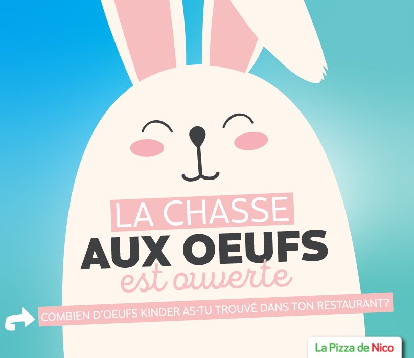 Tente de gagner un week-end à Disneyland Paris pour 4 personnes et trouve le nombre exact de stickers œufs collés dans ton restaurant la Pizza de Nico ! 🐰🤩 #Easter