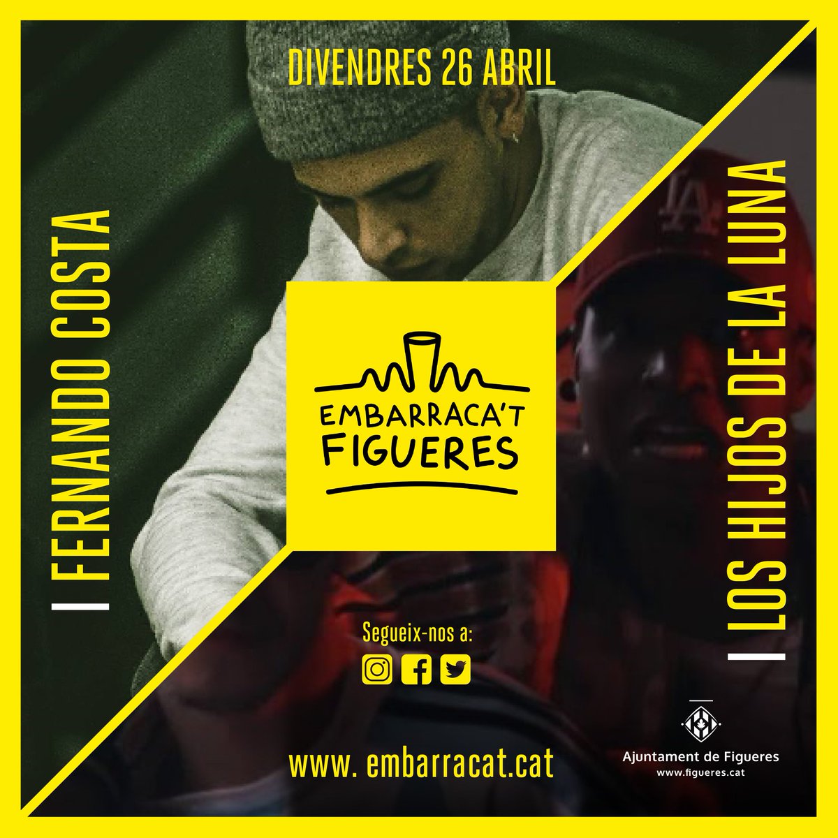 DIVENDRES 26 D'ABRIL 🔊 NIT DE TRAP amb FERNANDOCOSTA (00h) + LOS HIJOS DE LA LUNA (23h) 🤙