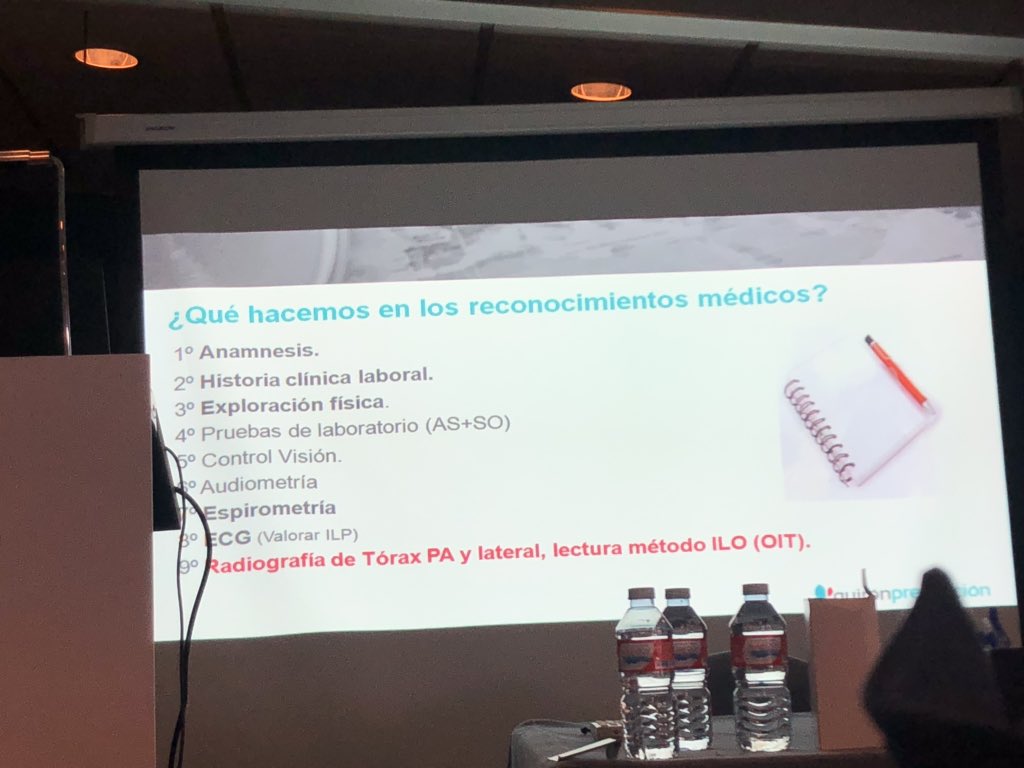 CLUSTERGRANITO's tweet photo. En la segunda ponencia de la tarde, se explica la Vigilancia Salud y la evolución de la end. prof. silicosis. 
Clasificadora ponencia sobre l VS del trabajador. 
@quironPREV https://t.co/WFlpJu4jKX