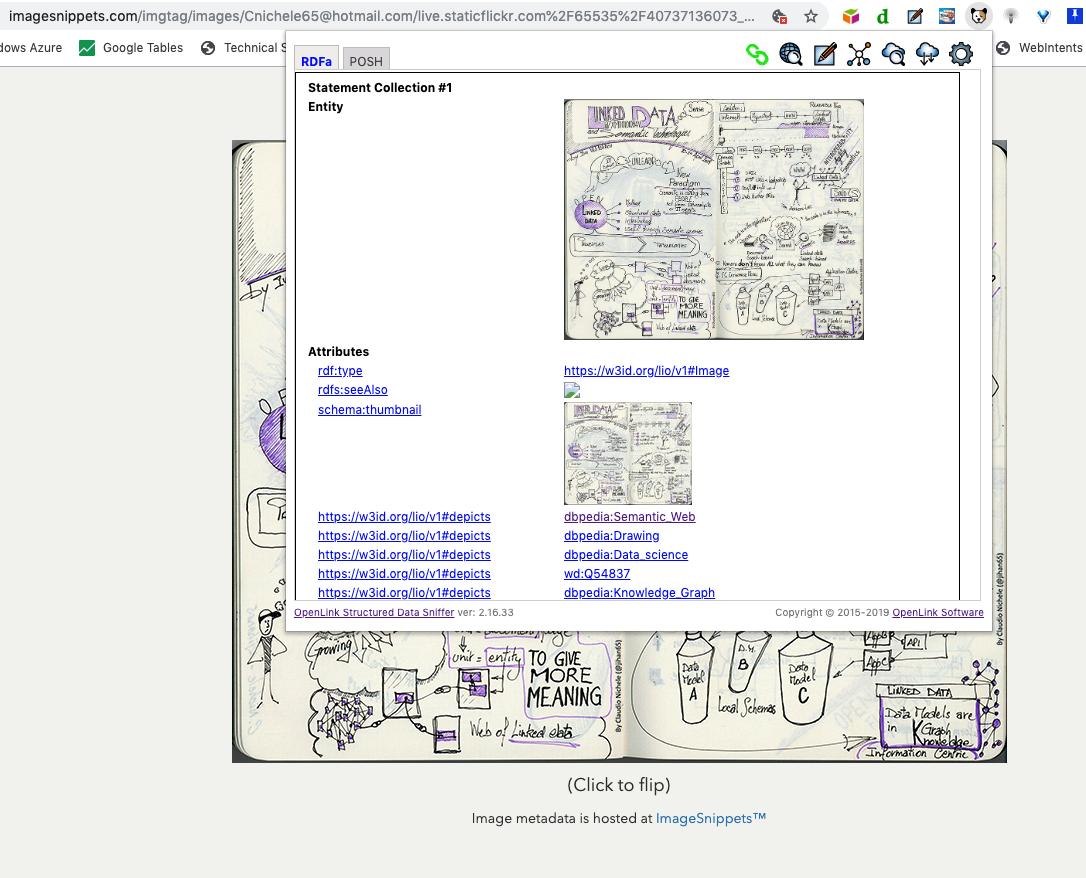 kidehen's tweet image. First salvo re. use of existing #LinkedDataApps to trivialize #LinkedData generation and exploitation. 

That&apos;s all @datasniff and #ImageSnippets doing their respective things. I am just the mouse-click operator, as it should be!

#SemanticWeb #RDF #KnowledgeGraph #GraphDatabases