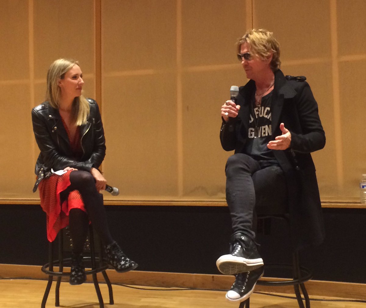 MarkTaylorRocks's tweet photo. An Q&amp;A with the Guns N' Roses bassist hosted by Kylie Olsson ,talking about his rather spiffing new solo album Tenderness. The mature album is a deep rooted masterpiece with earthy 70's flavours of Bowie,Stones and even Pink Floyd. @DuffMcKagan @Duffpress @Kylieolsson https://t.co/pD17yZA6C4