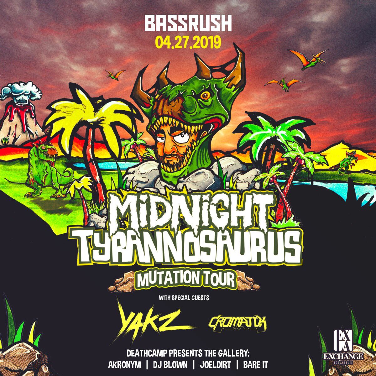 TheDjBlown's tweet photo. Running out of time to hop on guest list for tomorrow night at exchange LA! HMU while ya can 🤩 #djblown #blownsquad #bassrush #yakz #midnighttyrannosaurus #cromatik #joeldirt #akronym #bareit #dubstep #bass #wubbingintensifies https://t.co/STlmky1vpG