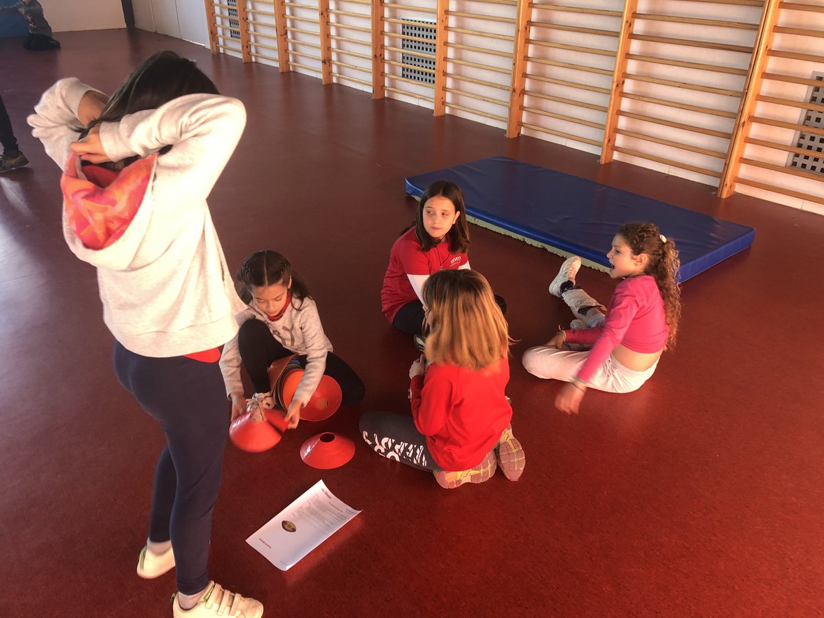 Avui els de 4tB hem provat i avaluat els reptes físics cooperatius que es van inventar els alumnes de l’@EscolaPiaMoia. Últim pas del projecte @Formiguescoop en el que estem participant. Molt bona feina noies i nois! #PrimàriaIEMM