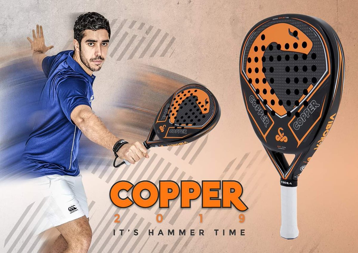 viborapadel's tweet photo. #Copper2019, It´s Hammer time !  
Consigue la nueva #ViborACopper  
de @MartinSanPi a partir de hoy en tiendas o en nuestra web https://t.co/Gzlzprg8xw  👏 

#ViborAPadel #MadeInViborA #PureInstinct https://t.co/tMtM8hqvlv