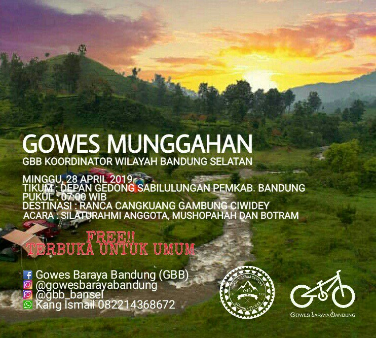 offcial_gbb's tweet photo. Assalamualaikum
Baraya semua 

Mimin mau share aja nih destinasi buat minggu ini 

Tinggal pilih sesuai keinginan dan jarak 

Hatur nuhun

#infogbb
#gowesbarayabandung
#mtb
#mtb https://t.co/vvW4xdOSaR