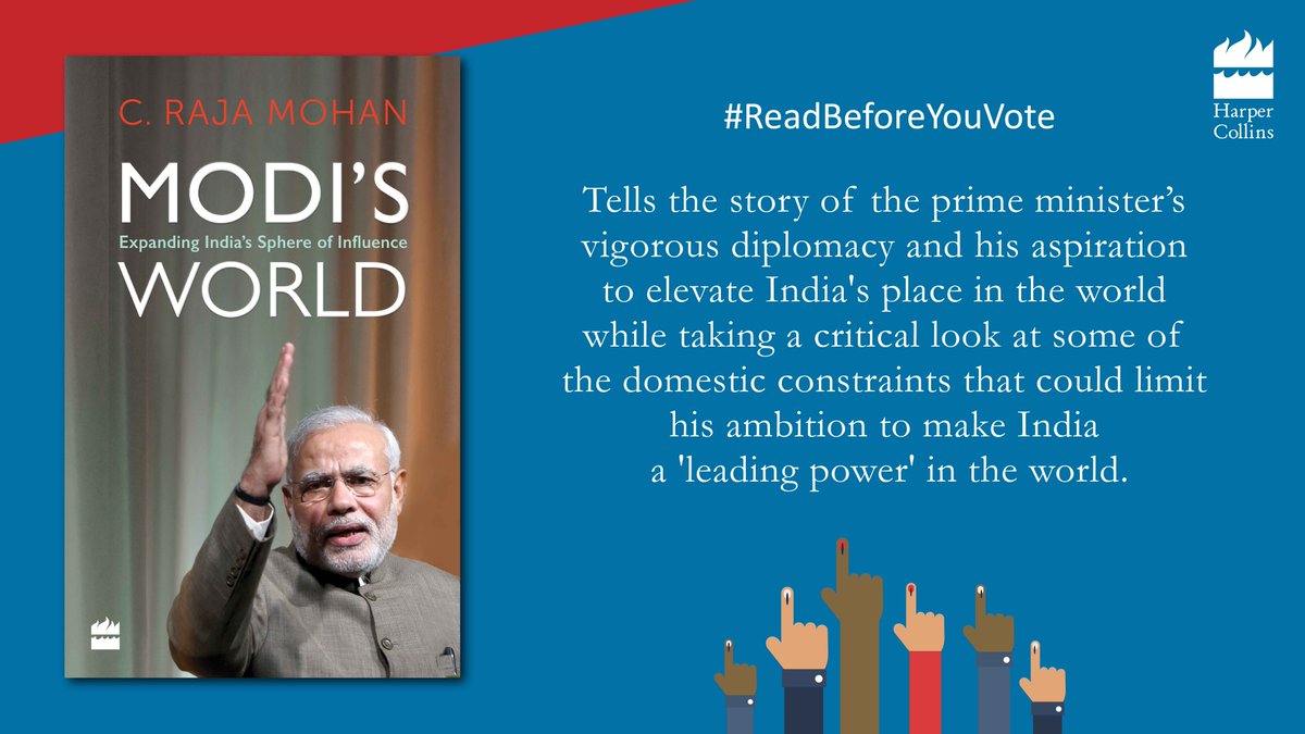 #ModisWorld by @MohanCRaja tells the story of Prime Minister Narendra Modi and his aspiration to elevate India's place in the world. #ReadBeforeYouVote. Order your copy at: bit.ly/ModisWorld