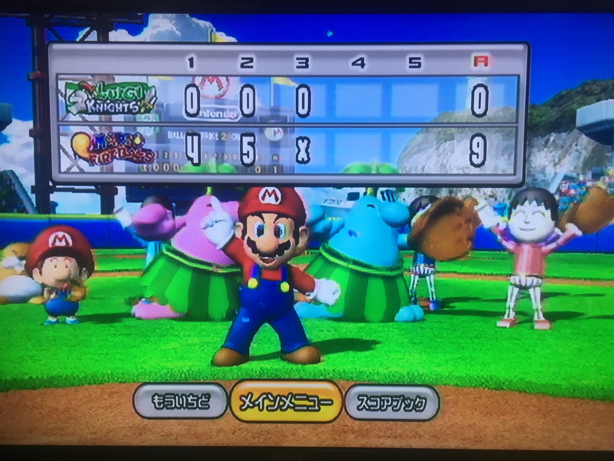 タキタカ Wii スーパーマリオスタジアム マリオベースボール Wiiスポーツのmii戦との初勝利 T Co Jcmwjwef1f Twitter
