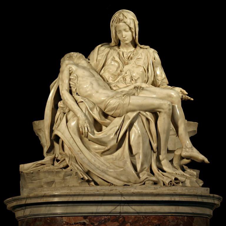 Michelangelo was only 24 years old when he completed the Pietà sculpture