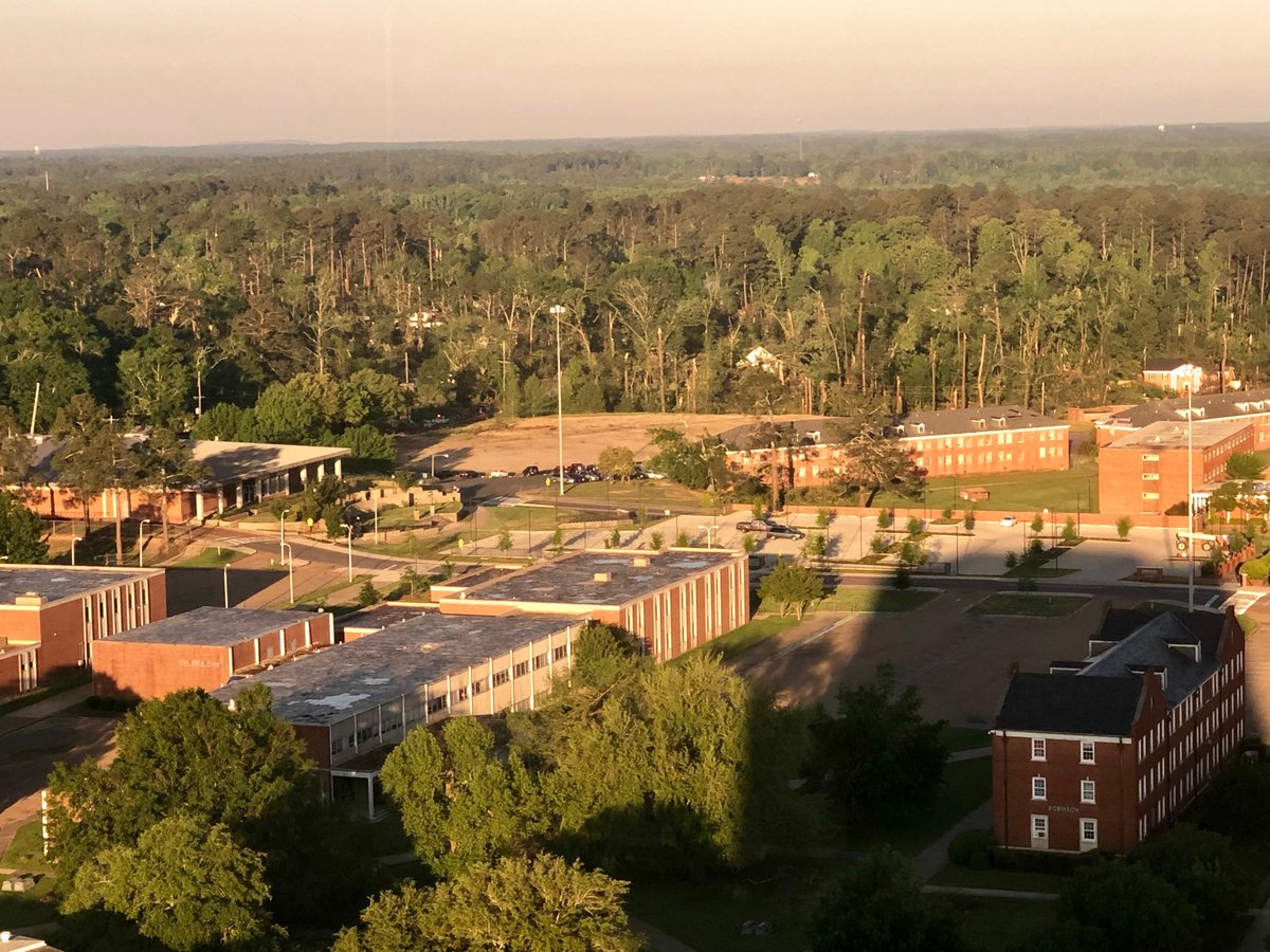 The son is rising over the <a href="/LATech/">Louisiana Tech University</a> campus. We are grateful that we have a sunny day to do more cleanup following the storm. Thanks to all who have provided support for our campus and the Ruston community.