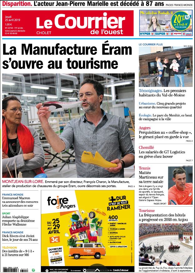 VNEpdl's tweet photo. 👌Succès + retombées médiatiques pour la 1ère visite de @LaManufacture49 #entreprise membre de @VNEpdl qui ouvre ses #ateliers de #fabrication de chaussures 🇫🇷au public en #Anjou #PaysdelaLoire 
Merci @AlexandreBlaise @courrierouest pour ce reportage : https://t.co/RXJcsHQMTx https://t.co/q9ZCp3Qjsu