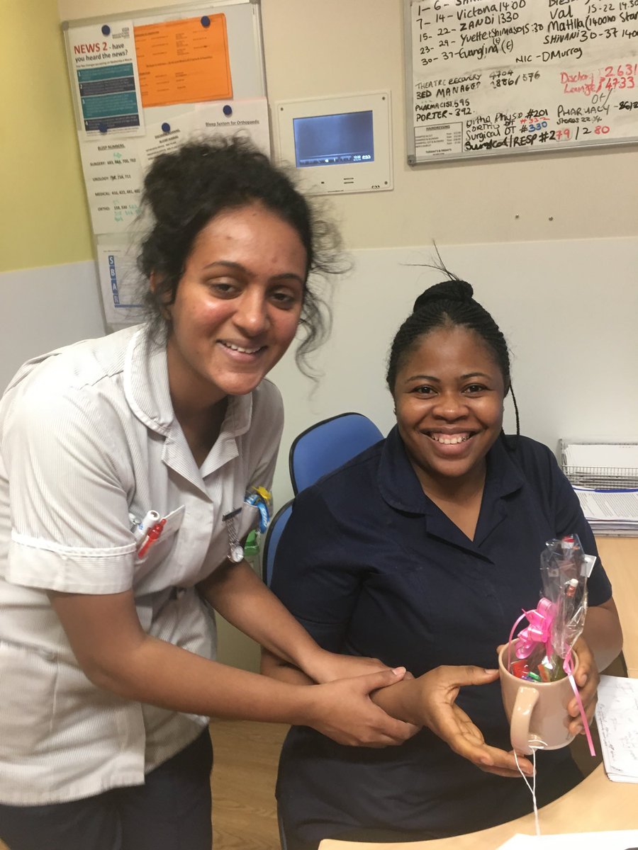 Our lovely Tayo being surprised with her #huginamug. Great work in helping lead the #marymoore team! Your turn to nominate someone Tayo. ⁦@epsom_sthelier⁩ ⁦@SarahHa88622902⁩