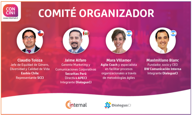 DialogusCI's tweet photo. Conoce al Comité Organizador del 4to Congreso Iberoamericano de #Comunicacióninterna. Desde #DialogusCI orgullosos de impulsar y acompañar una vez el #CONCIN2019 y al gran equipo de @internalCI en la organización del gran evento de la CI. 

Más información: concin@internal.cl https://t.co/gR7gFL4xOU