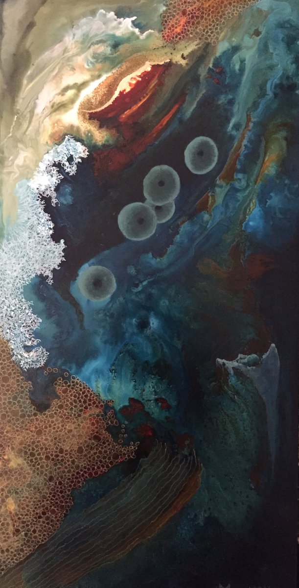 TreeRootLady's tweet image. “Subterra” 12” x 6”, on view at Merrymeeting Adult Ed. Teachers work hangs among students in a celebration of creativity at all levels.