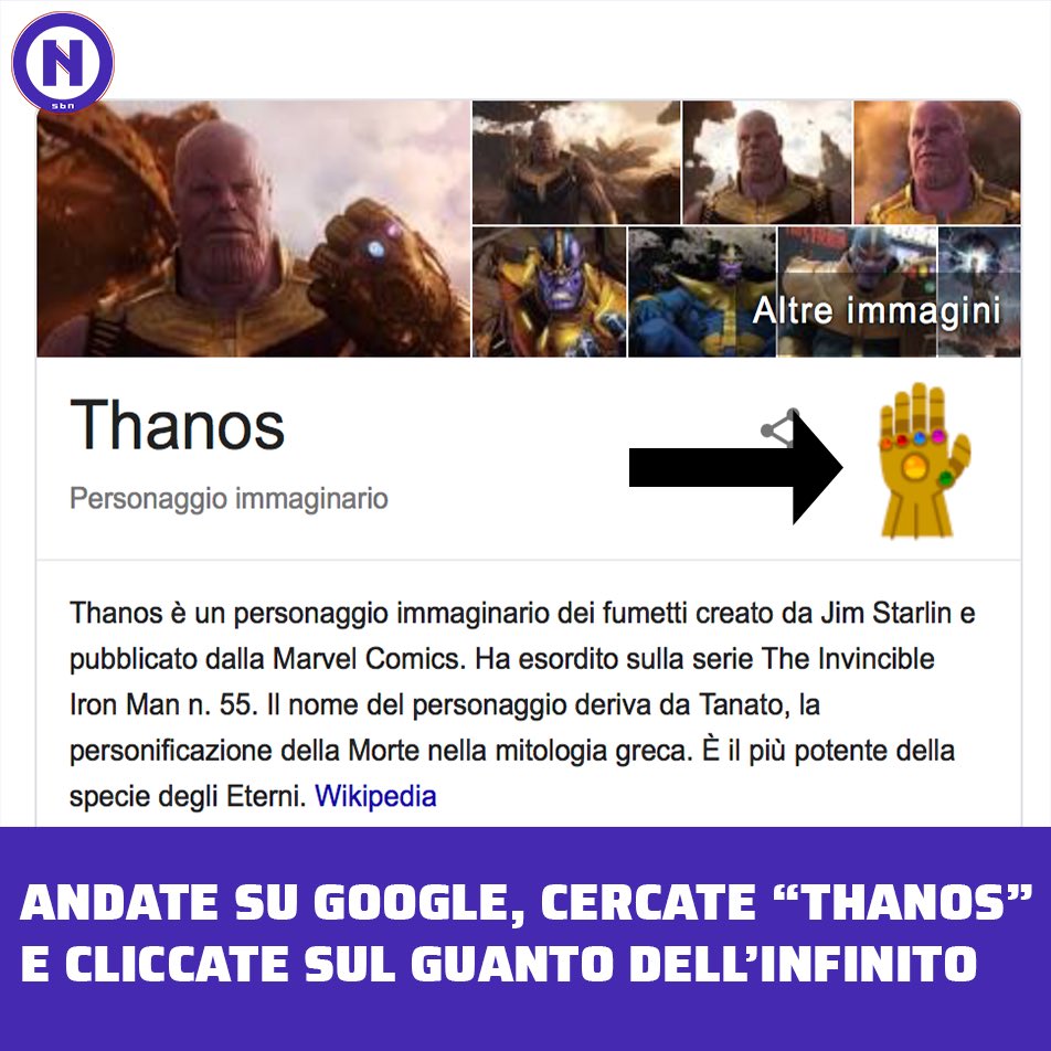 NerdateSBN's tweet photo. Fatelo subito !!!
Ancora una volta @google ci stupisce!
#endgame #avengersendgame #marvel #esteregg #esteregghunt #avengers #marvel #surprise #google https://t.co/D4tkK7IySS