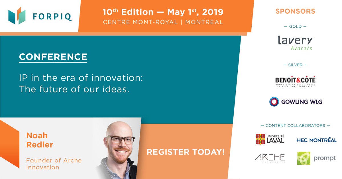 FORPIQ's tweet photo. FORPIQ, 10th edition : Very active in the creation of entrepreneurial ecosystems and in the startup community, Noah was named one of the "25 leaders qui feront bouger le Québec" by Les Affaires. #Forpiq10e ##IntellectualProperty #ArcheInnovation
https://t.co/THnDBhkRFo https://t.co/ClSnAM3V6B