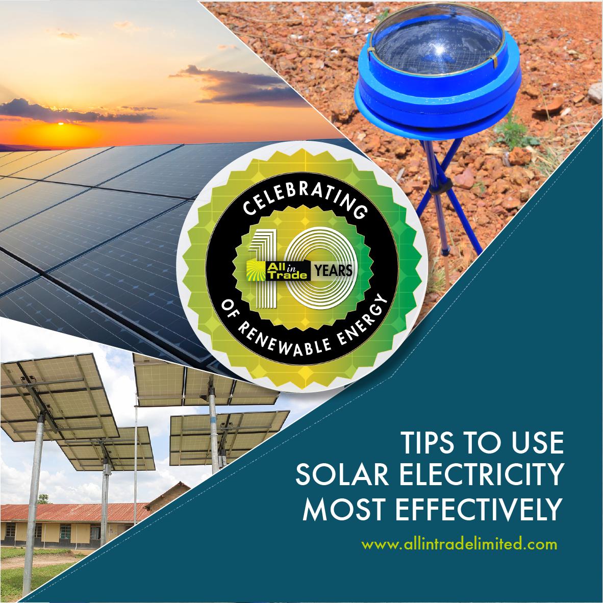 Allintrade's tweet image. Get the best out of your Solar Modules with these Solar energy tips 
1 Install LEDs instead of light bulbs
2 Make hot water electrically
3 Run high-consumption devices during the day
4 Do your gardening on solar electricity
5 Energy storage increases efficiency
#SolarEnergyTips