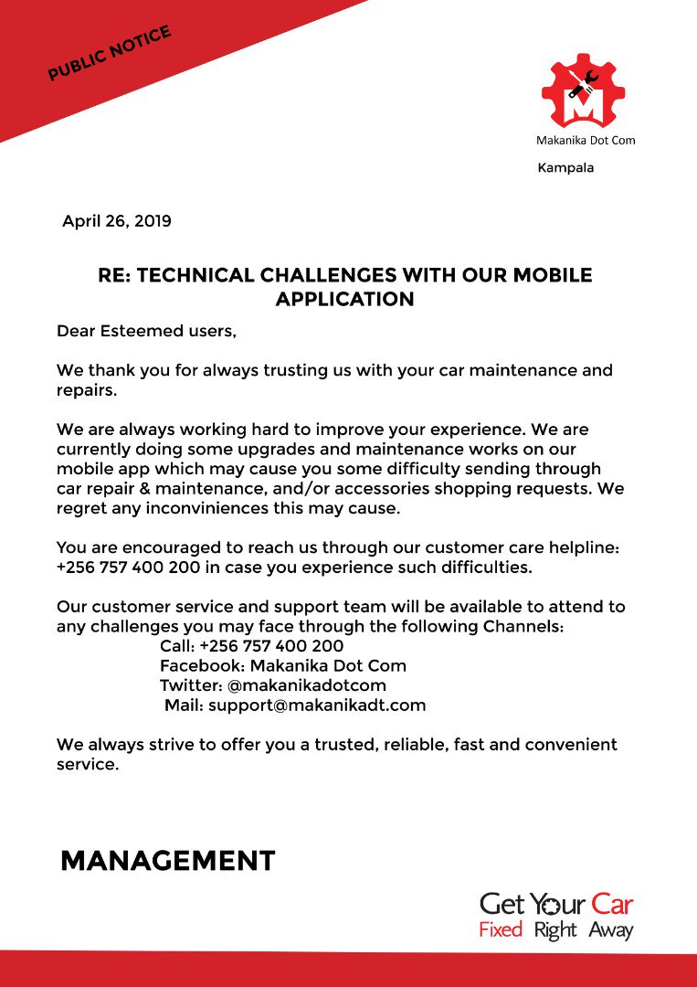 MakanikaDotCom's tweet image. We believe in #techexcellence.
Please bear with us as we work towards a better #appexperience
