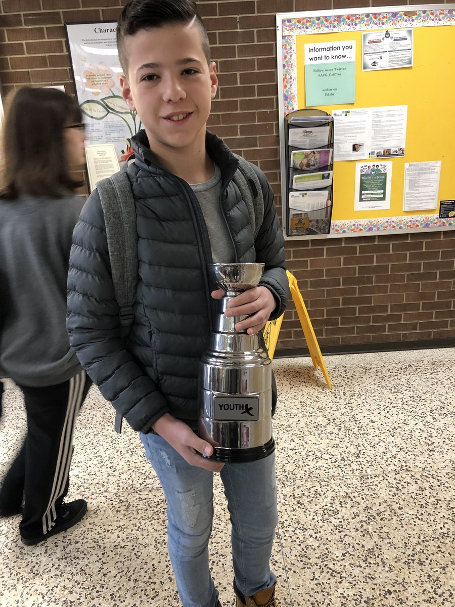 This is Ilija with his first place YouthX trophy this morning for his Eco Microbusiness, ‘Flower Bombs’.  He is also the Entrepreneur of the Year!  Congratulations! <a href="/youthrive1/">Youthrive</a> <a href="/enactus/">Enactus</a> <a href="/gecdsbpro/">GECDSB PR</a> <a href="/learningstance/">Dr. Jeff Hillman</a>