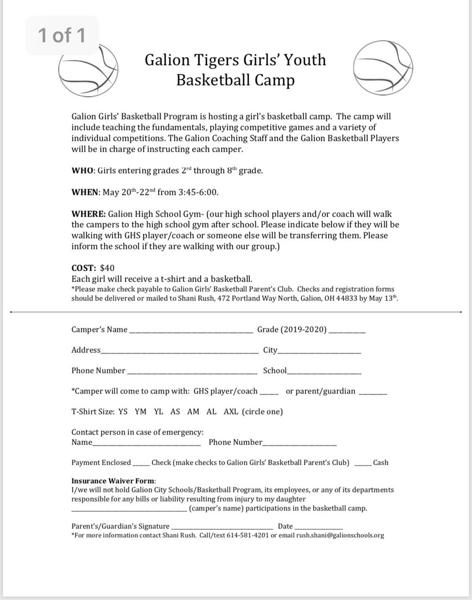 srush40's tweet photo. Galion is hosting a girls youth basketball camp. Grades 2nd-8th grade. Get signed up! 🏀 #investintheroot  @Galion_Schools @GalionSports @GalionC @VisitGalion @GalionNews @GalionNews @zachary_holden @GalionSportsGuy @MansfieldNJ @JakeFurr11 https://t.co/0HZDbYMgf4