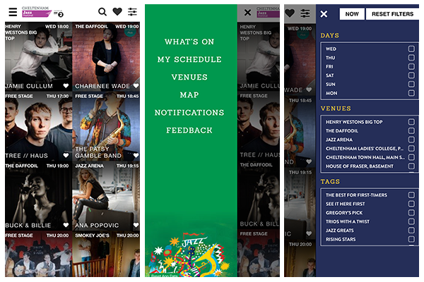 cheltfestivals's tweet photo. Introducing the #cheltjazzfest app 🎉

The free app is available to download on iPhone and Android and is the perfect Festival companion. 

Read more: https://t.co/g6mGHrmQ7M

iPhone: https://t.co/UE3tzruhV5
Android: https://t.co/SCOrsL4mwm https://t.co/mE1nUM2rt6