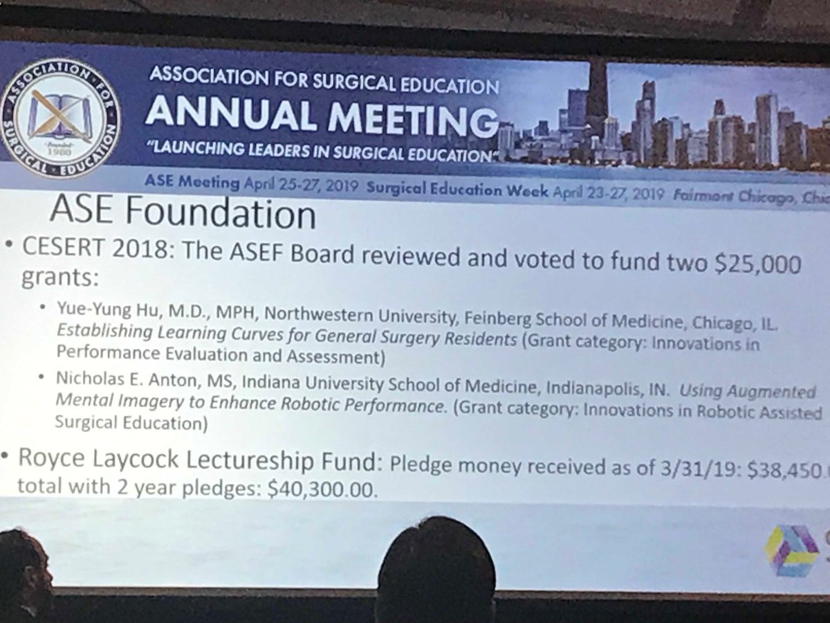 dstefanidis1's tweet image. Congratulations to ⁦@thenickanton⁩ for his CESERT grant award announced at the ⁦@Surg_Education⁩ business meeting #SEW2019. Exciting project ⁦@IU_Surgery⁩