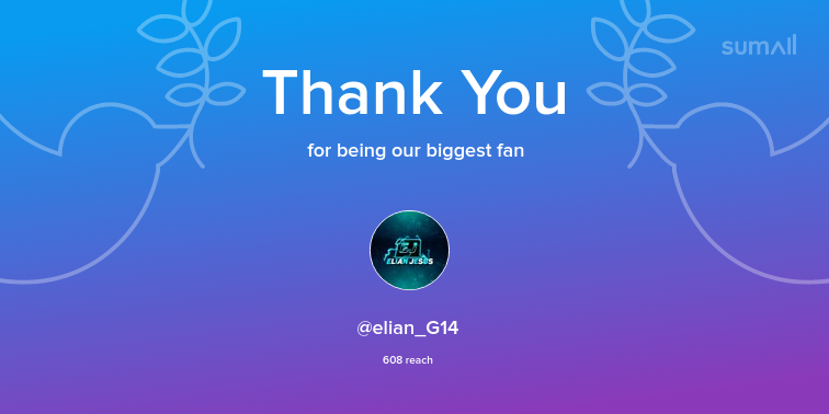 HypeCreating's tweet image. Our biggest fans this week: @elian_G14. Thank you! via sumall.com/thankyou?utm_s…
