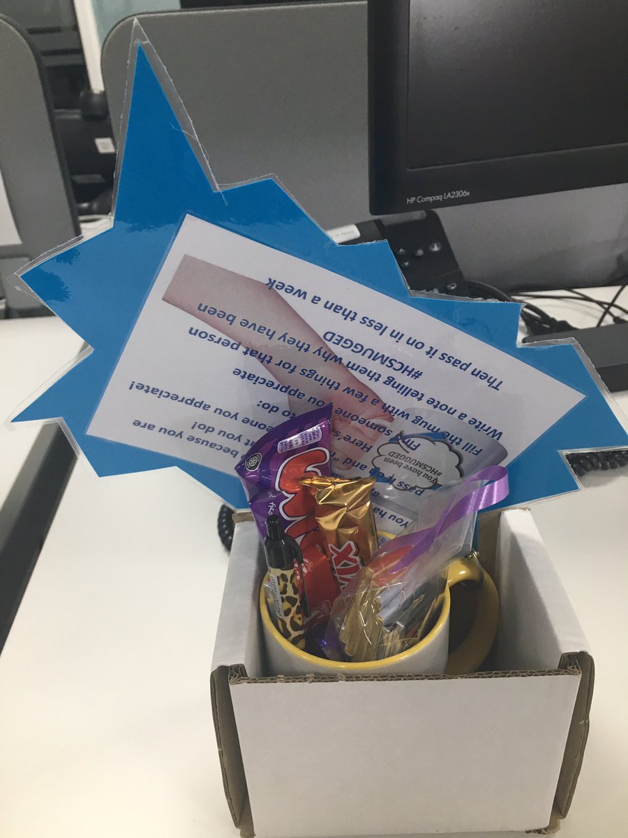 lvjourneaux's tweet photo. Delighted to come into work today to discover I’d been #HCSMUGGED by a lovely @GovJersey colleague . Made my day ❤️ x I’ll be #passingiton soon https://t.co/bWC8cbR4yN