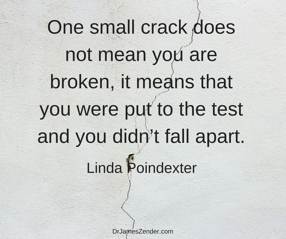drjameszender's tweet photo. "One small crack does not mean you are broken ... " #brain #TBI #PTSD https://t.co/3ff2j8MyMy