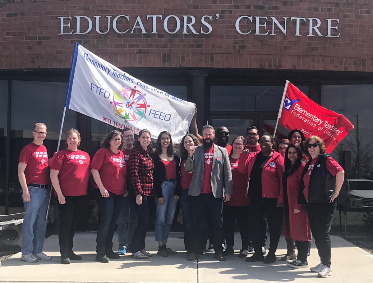 ETFOPeel's tweet photo. On this #RedforEd Friday, the @ETFOPeel Executive sends solidarity & strength to every one of its Sisters, Brothers, & Colleagues across #Peel. #ETFOStrong #ETFO #onted #onlab #CutsHurtKids https://t.co/HfszgzuAK4