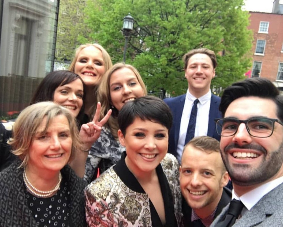 NCIRL's tweet photo. The @NCI_Careers team were suited and booted on the red carpet for the @gradireland #gradawards19 at the @MansionHouseDub last night! https://t.co/kQPdAZbAM7