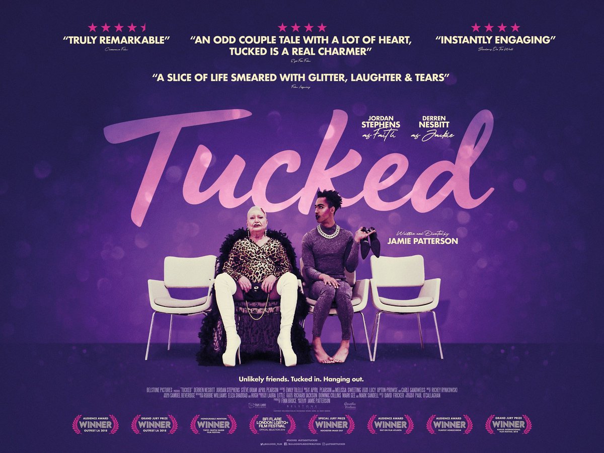 Unlikely friends. Tucked in. Hanging out.
★★★★ “An odd couple tale with a lot of heart…Tucked is a real charmer” - <a href="/EyeForFilm/">Eye For Film</a> 

#TuckedFilm is released in select cinemas from 17 May, booking opens soon....

#Tucked #LetsGetTucked #DragQueens