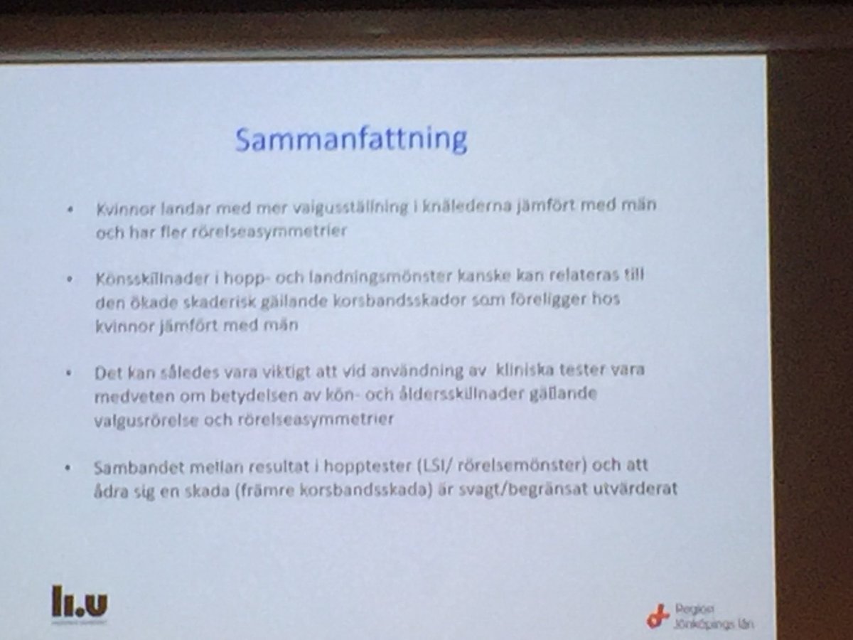 CIFofficial's tweet photo. Anne Fältströms sammanfattning kring hopptest hos fotbollsspelare #SMfrontline #SFAIM2019 https://t.co/t4Y7dpTjiQ