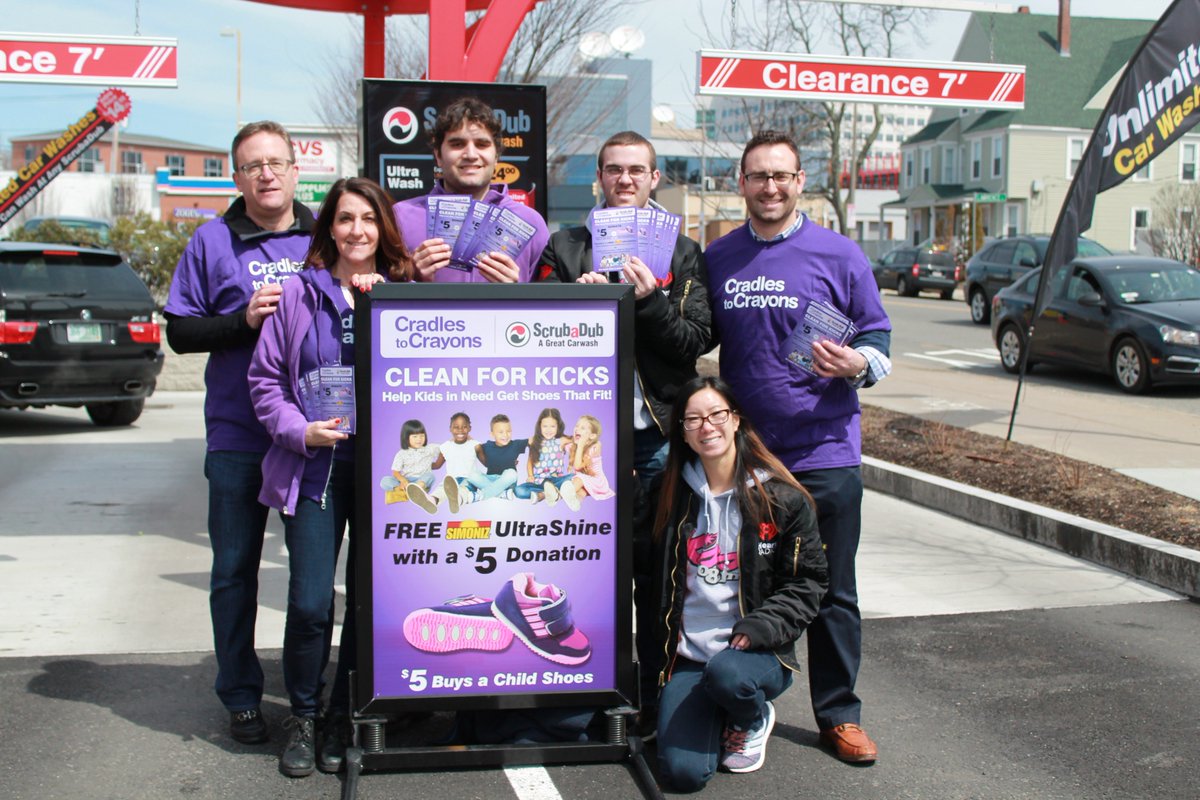 c2cboston's tweet photo. Join the Kiss 108 Street Team on 4/28 LIVE at @ScrubaDubCarWsh Brighton with prizes, music, and fun for all who helps us support our #CleanforKicks Campaign. It only takes $5 to provide a new pair of shoes to a local child facing the challenge of clothing insecurity! #GiveBack https://t.co/p5tsk5NeGd