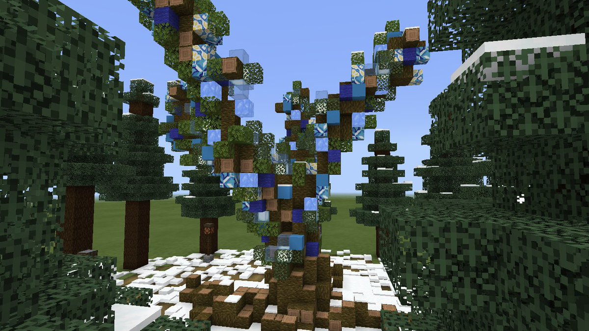 くぽりぽクラフト V Twitter 冬の木を作ろう Minecraft マイクラ建築コミュ