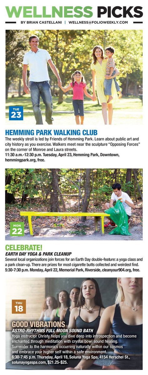go_jacksonville's tweet photo. .@FolioWeekly #WellnessPicks Tue Apr 23
ππΌYoga π§π»ββοΈ with Cats π at the The Jacksonville Humane Society
ππΏHappy Hour Make and Take
ππ½Learn to Live (Diabetes)
https://t.co/5AOOfOEm5S https://t.co/mjc80alS1s