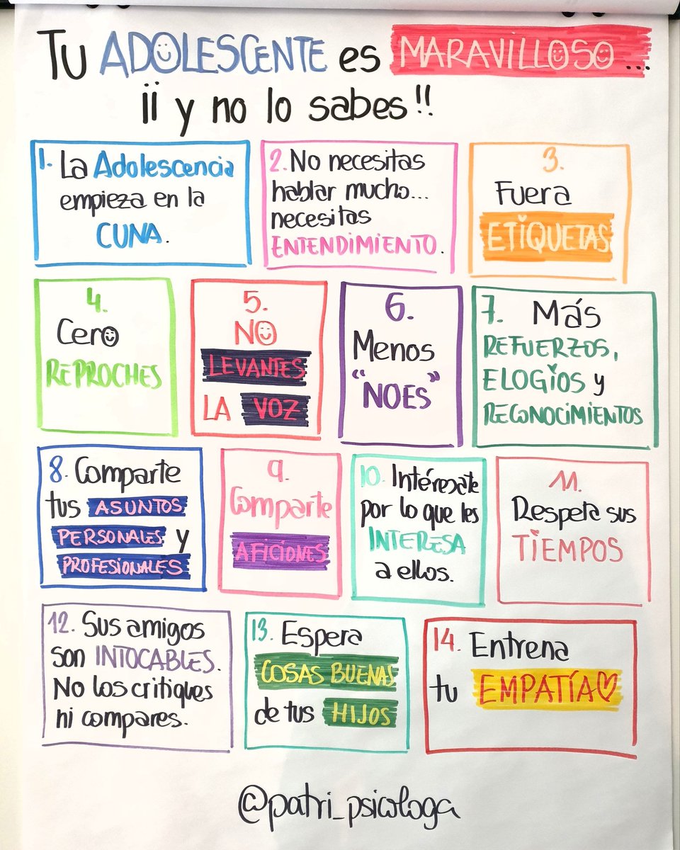 Patri_Psicologa's tweet photo. Tu adolescente es maravilloso...¡y no lo sabes!! 

🎥Nuevo vídeo en mi canal #TuLadoPositivo 

✏Tienes los 14 puntos de la pizarra desarrollados en 
https://t.co/FRL1QzOM84

@TuiwokEstudios https://t.co/C6m8mJwTjZ