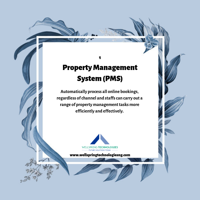 WellspringN's tweet photo. 1. Property Management System (PMS)

#wellspringtechnologiesng #hospitalityindustry  #Hotels #Hoteloperation #hotelmanagement #hotelindustry  #hotelsoftware #HotelTech #ezeetechnosys #eZee #eZeeTech  #lekki #lagos #Nigeria https://t.co/TNDYZdPoNq