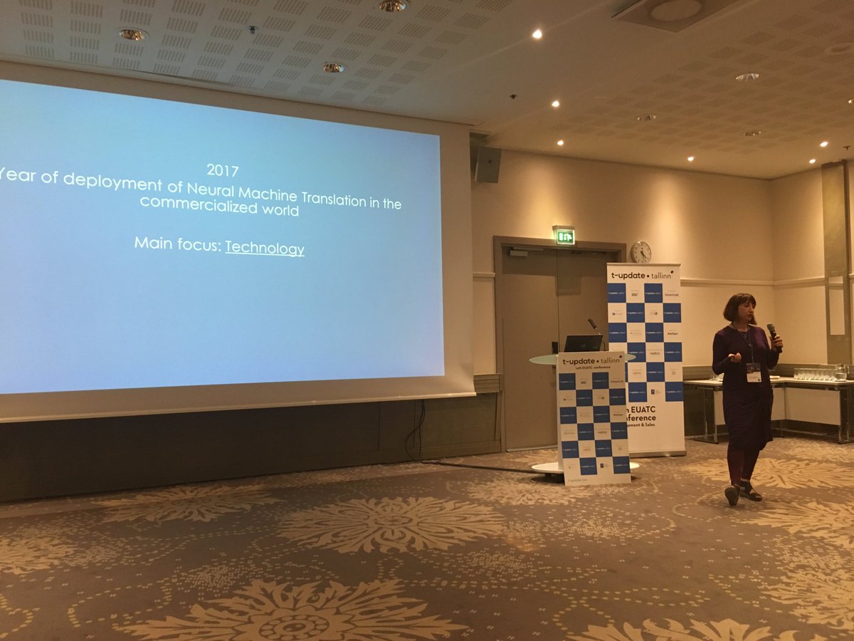 content_quo's tweet photo. At #Tupdate19, @LauraCasanellas is expertly covering #MachineTranslation topics for the audience @EUATCNews #Tallinn #estonia https://t.co/cdNgRinifY