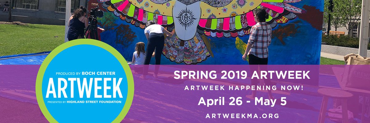 ArtWeekMA's tweet photo. ARTWEEK is HERE! Get out there and enjoy the Bay State’s most creative festival! Still putting your schedule together for the next 9 days? Check out https://t.co/jKxBP2NmbN and discover the creative unknown! #ArtWeekMA https://t.co/jK0P7J1fWM