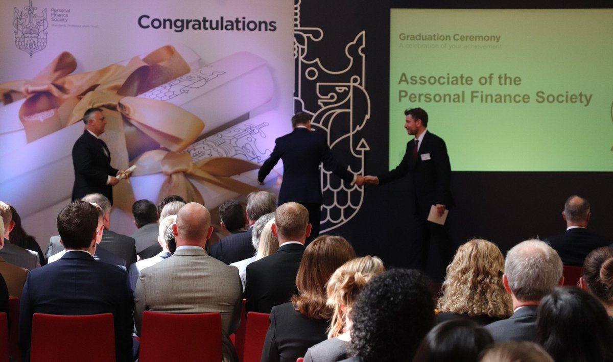 pfsconf's tweet photo. This afternoon we honour those that have reached the level of Associate of the Personal Finance Society #PFSgraduation https://t.co/5SxLWiVHVf