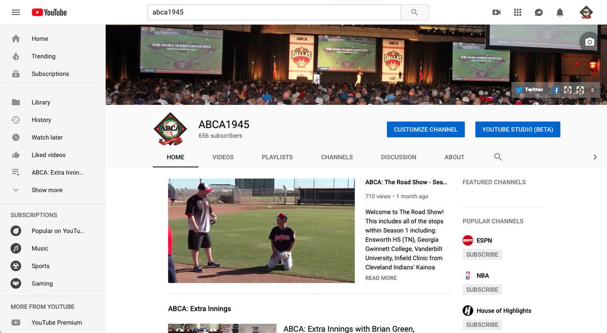 ABCA1945's tweet photo. 🚨 FREE COACHING CONTENT 🚨
⚾️ Our first installment of ABCA: Extra Innings w/ @bbgreens5
⚾️ ABCA: The Road Show Season 1
⚾️ LIVE Interviews from #ABCA2019 in Dallas w/ @drivelinebases @DP5hookem @chuckbox1969 & others
⚾️ Plus much more to come
DIVE IN: https://t.co/wDeGQq0eVh https://t.co/h6fl4j0f6O
