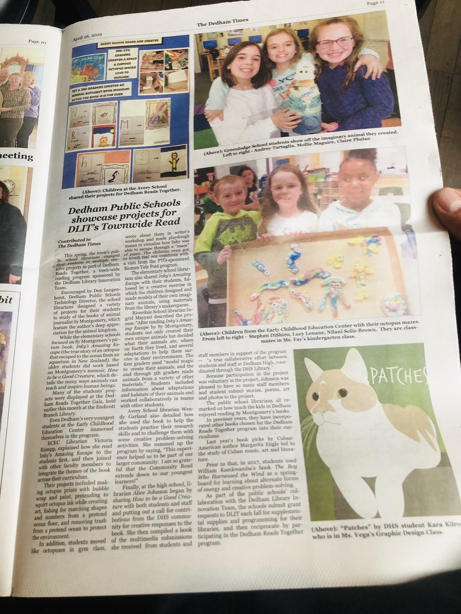 Excited to put spotlight on extraordinary efforts of our school librarians' efforts to support DLIT's DEDHAM READS program! These students are AMAZING!! <a href="/mraread/">Mass. Reading</a> <a href="/MassLibAssoc/">Massachusetts Library Association 📚</a> <a href="/MassBook/">Mass Center for the Book</a> <a href="/MSLAtweet/">MSLA</a> <a href="/dancelibrarian/">Wendy Garland @wendygarland.bsky.social</a> <a href="/Ingrid01/">Ingrid Mayyasi</a> <a href="/ajlibrarian/">Alice Johnson</a> <a href="/dlangenhorst/">Don Langenhorst</a>